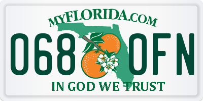 FL license plate 0680FN
