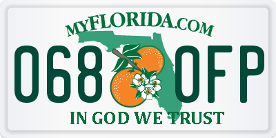 FL license plate 0680FP