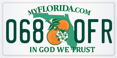 FL license plate 0680FR