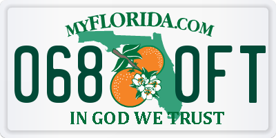 FL license plate 0680FT