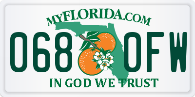 FL license plate 0680FW