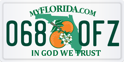 FL license plate 0680FZ