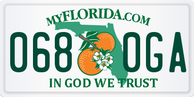 FL license plate 0680GA