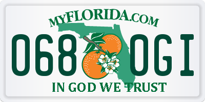 FL license plate 0680GI
