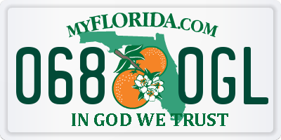 FL license plate 0680GL