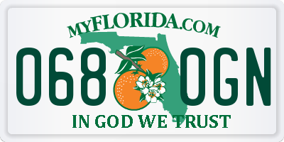 FL license plate 0680GN