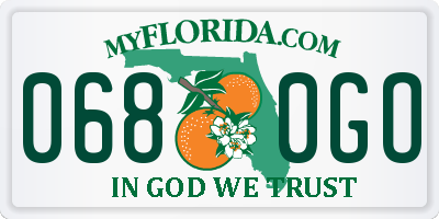 FL license plate 0680GO