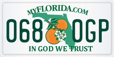 FL license plate 0680GP