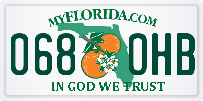 FL license plate 0680HB