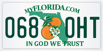 FL license plate 0680HT