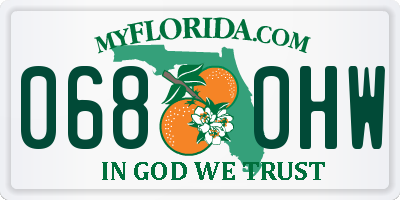 FL license plate 0680HW