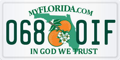 FL license plate 0680IF