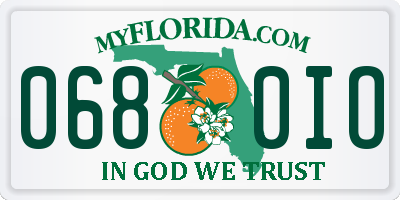 FL license plate 0680IO