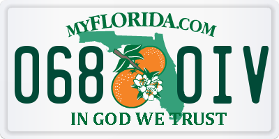 FL license plate 0680IV