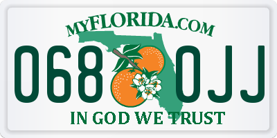 FL license plate 0680JJ