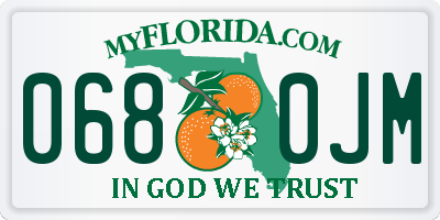 FL license plate 0680JM