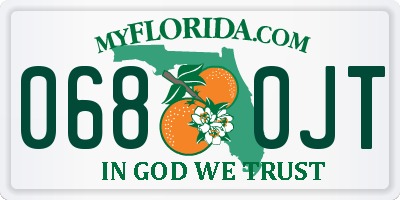 FL license plate 0680JT