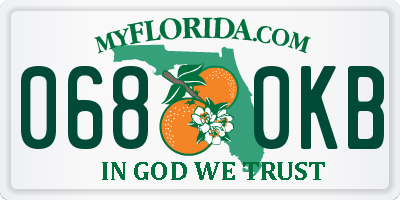 FL license plate 0680KB