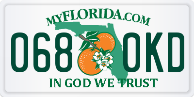 FL license plate 0680KD