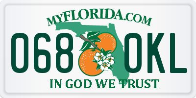 FL license plate 0680KL
