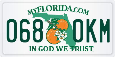 FL license plate 0680KM