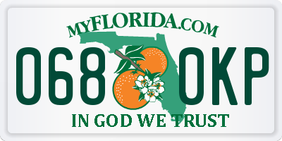 FL license plate 0680KP