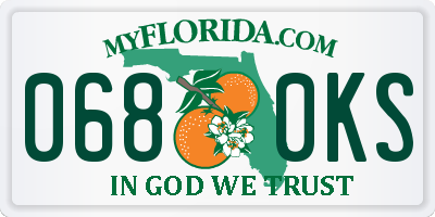 FL license plate 0680KS