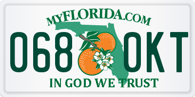 FL license plate 0680KT