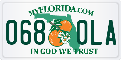 FL license plate 0680LA