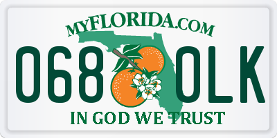 FL license plate 0680LK
