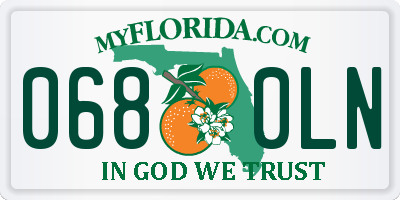 FL license plate 0680LN