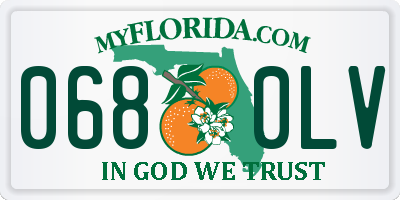 FL license plate 0680LV