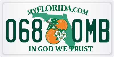 FL license plate 0680MB