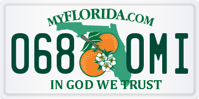 FL license plate 0680MI