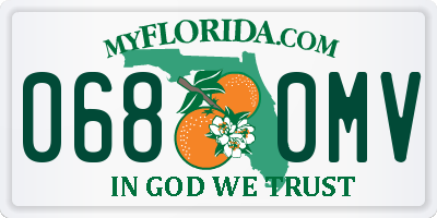 FL license plate 0680MV