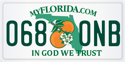 FL license plate 0680NB