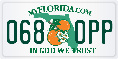 FL license plate 0680PP