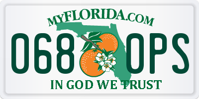 FL license plate 0680PS