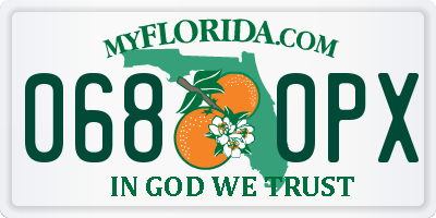 FL license plate 0680PX