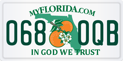 FL license plate 0680QB