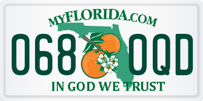 FL license plate 0680QD