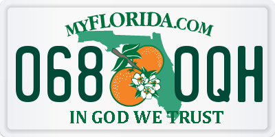 FL license plate 0680QH