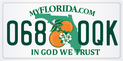 FL license plate 0680QK