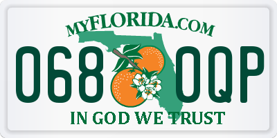 FL license plate 0680QP