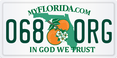 FL license plate 0680RG