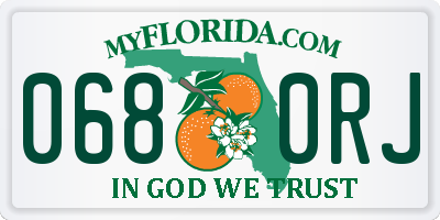 FL license plate 0680RJ