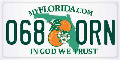 FL license plate 0680RN