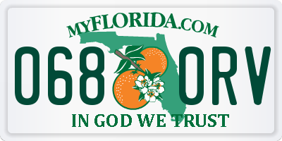 FL license plate 0680RV