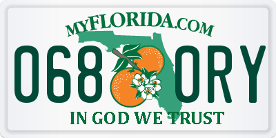 FL license plate 0680RY