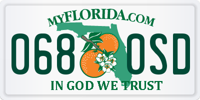 FL license plate 0680SD